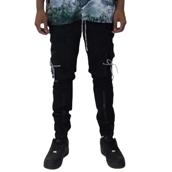 The Hideout Blossom Black Cargo Joggers Pants, Size XL New with Tag MSRP $80 - Picture 4 of 12